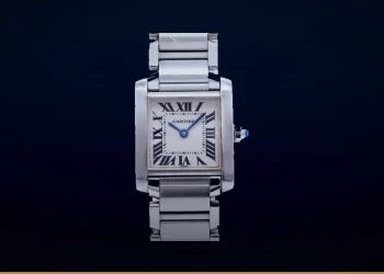 Pre-Owned Cartier Tank Française SM W51008Q3 Ivory Dial Women s Watch