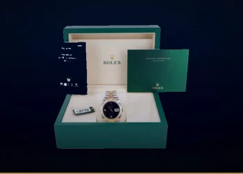 Pre-Owned Rolex 116233 Datejust 36mm Black Onyx Dial Jubilee Bracelet Box and Papers 2005