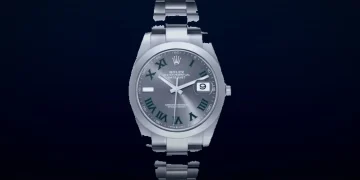 Pre-Owned Rolex Datejust 41 Grey Green Wimbledon Dial 126300 Steel Mens Watch