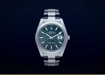 Pre-Owned Rolex Datejust 41 Mint Green Motif Dial Steel Mens Watch