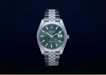 Pre-Owned Rolex Datejust 41 Mint Green Dial 126300 Steel Mens Watch