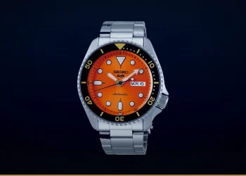 Seiko SRPD59 5 Sports 24-Jewel Automatic Watch - Orange