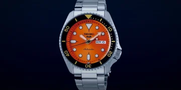 Seiko SRPD59 5 Sports 24-Jewel Automatic Watch - Orange